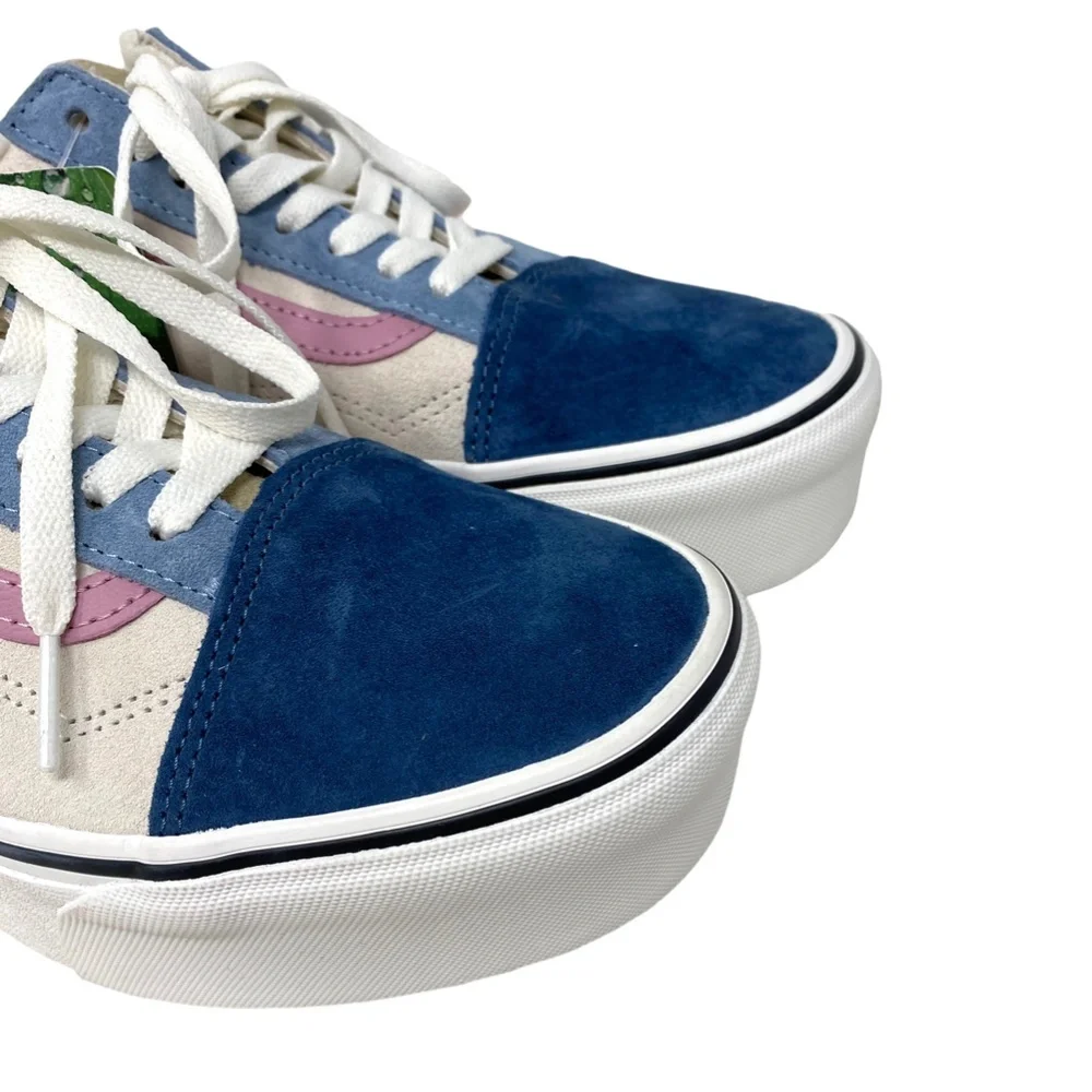 VANS Old Skool Platform For Women Sherpa Suede Multi Low Top Shoes VN0A7Q5MMUL - Picture 4 of 10